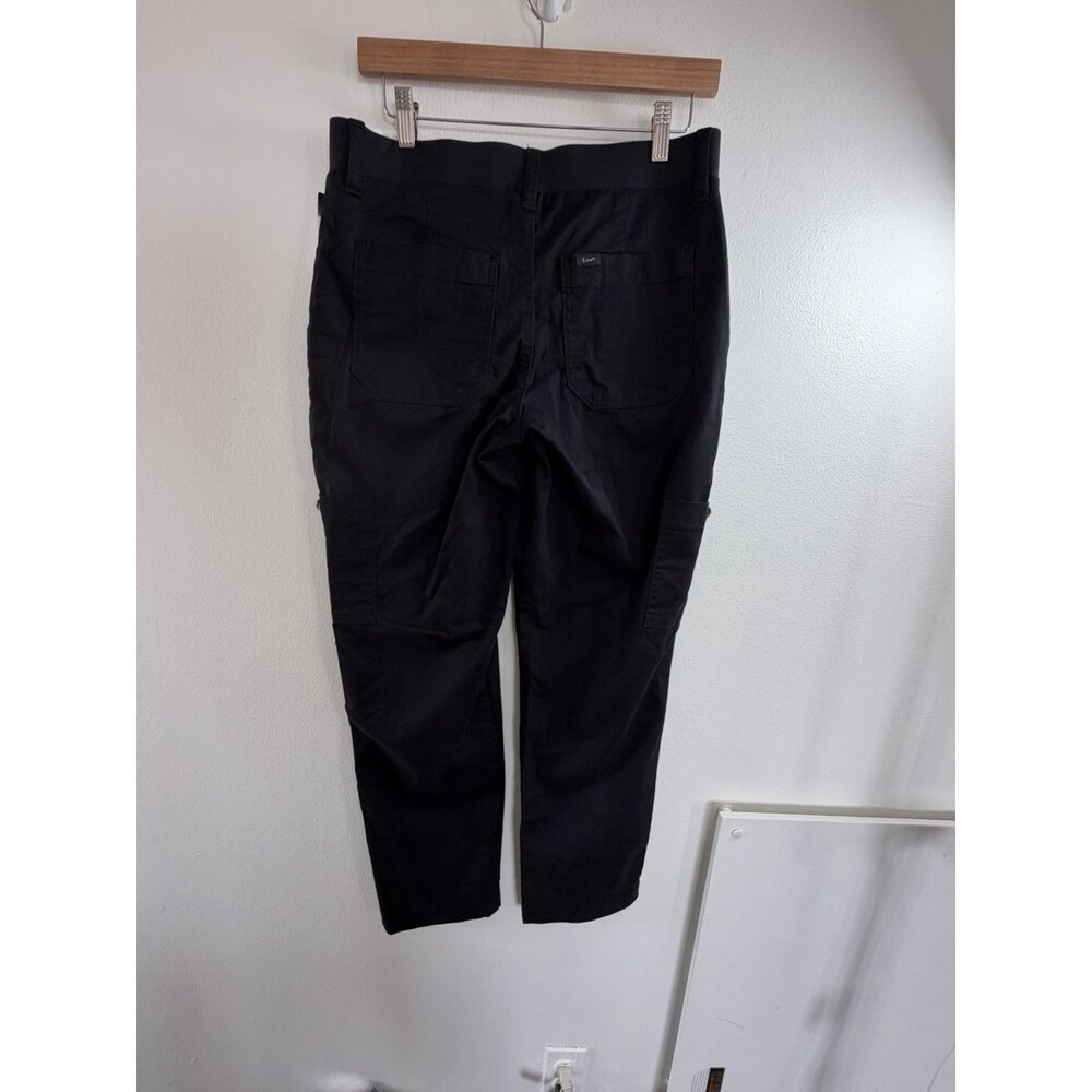 Lee Ultra Lux Comfort Utility Pants Womens 6 Short Black Cargo Straight NWT - Picture 5 of 13